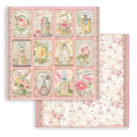 Zestaw 10 szt, papierów do scrapbookingu 30x30cm ROSE PARFUM BBL125