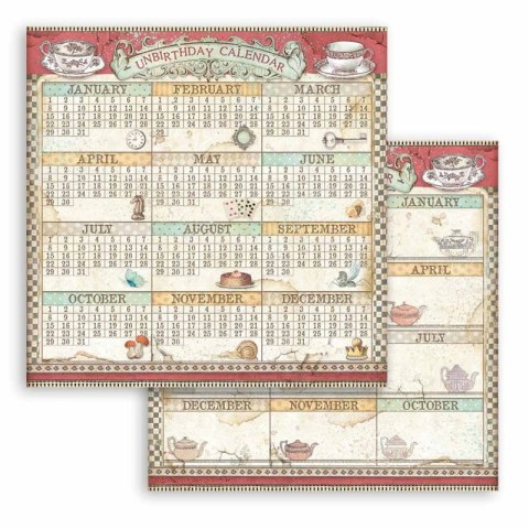 Zestaw 10 szt, papierów do scrapbookingu 30x30cm Stamperia ALICE Through the looking glass SBBL93