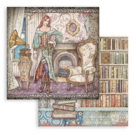 Zestaw 10 szt, papierów do scrapbookingu 30x30cm Stamperia Lady Vagabond lifetyle SBBL98