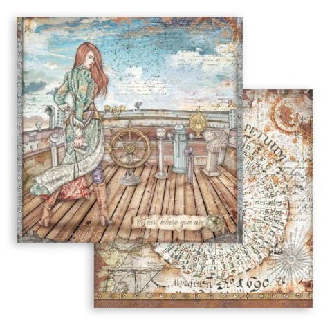 Zestaw 10 szt, papierów do scrapbookingu 30x30cm Stamperia Lady Vagabond lifetyle SBBL98