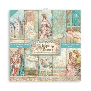 Zestaw 10 szt, papierów do scrapbookingu 30x30cm Stamperia SLEEPING BEAUTY SBBL89