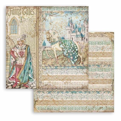 Zestaw 10 szt, papierów do scrapbookingu 30x30cm Stamperia SLEEPING BEAUTY SBBL89