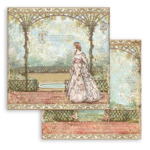Zestaw 10 szt, papierów do scrapbookingu 30x30cm Stamperia SLEEPING BEAUTY SBBL89