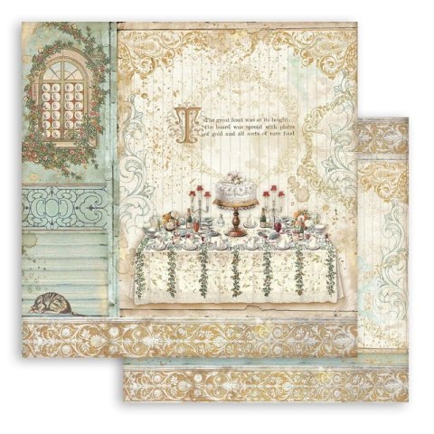 Zestaw 10 szt, papierów do scrapbookingu 30x30cm Stamperia SLEEPING BEAUTY SBBL89