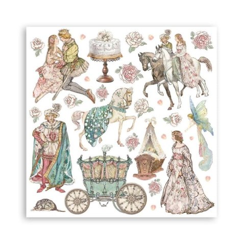 Zestaw 10 szt, papierów do scrapbookingu 30x30cm Stamperia SLEEPING BEAUTY SBBL89