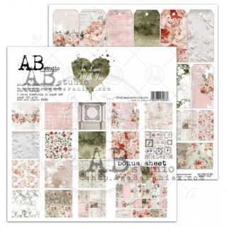 Zestaw papierów do scrapbookingu 30x30cm In love with you