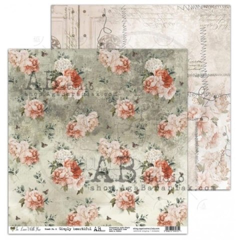 Zestaw papierów do scrapbookingu 30x30cm In love with you