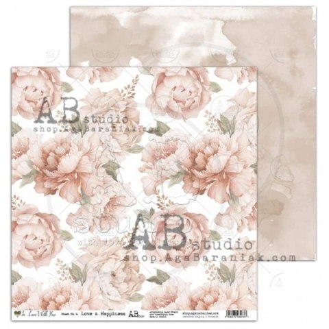 Zestaw papierów do scrapbookingu 30x30cm In love with you