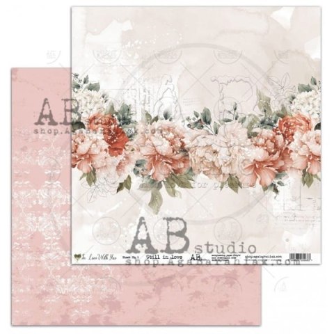 Zestaw papierów do scrapbookingu 30x30cm In love with you