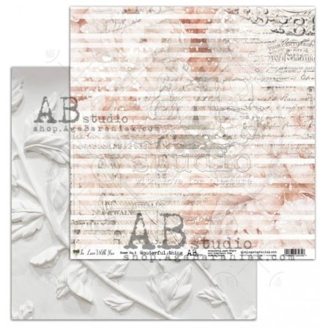 Zestaw papierów do scrapbookingu 30x30cm In love with you