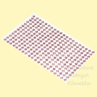 Dżety/kryształki samoprzylepne 6mm jasnoróżowe 260szt (CF16)