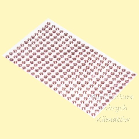 Dżety/kryształki samoprzylepne 6mm jasnoróżowe 260szt (CF16)