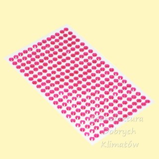 Dżety/kryształki samoprzylepne 6mm różowe 260szt (CF33)