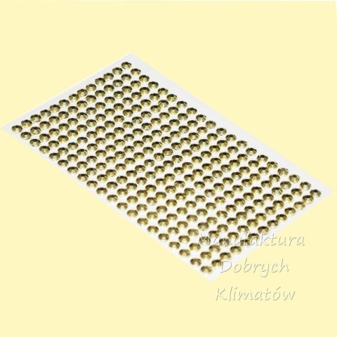 Dżety/kryształki samoprzylepne 6mm złote 260szt (DZZL6)