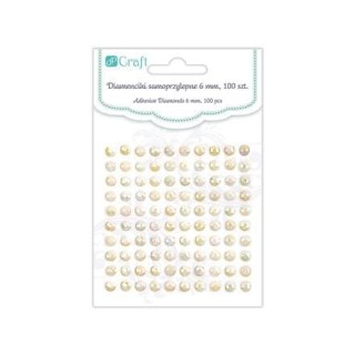 KRYSZTAŁKI SAMOPRZYLEPNE 6 MM, 100 SZT, IVORY OPAL [GRKR-033]
