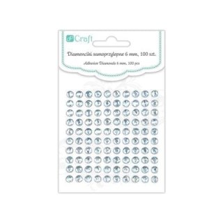 KRYSZTAŁKI SAMOPRZYLEPNE 6 MM, 100 SZT, OPAL [GRKR-032]