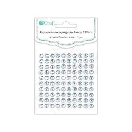 KRYSZTAŁKI SAMOPRZYLEPNE 6 MM, 100 SZT, OPAL [GRKR-032]
