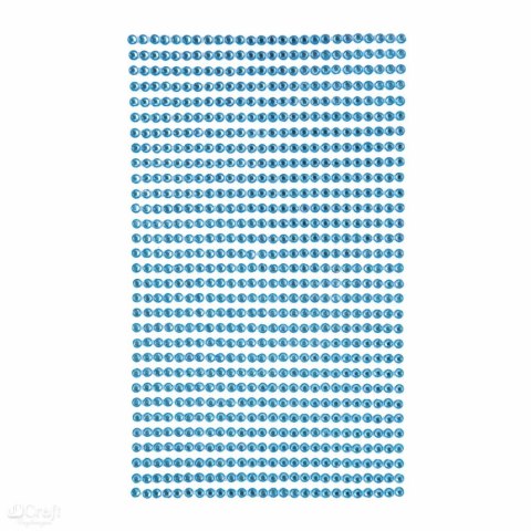 Kryształki samoprzylepne - dżety przeźroczyste blue - 3mm 806szt [GRKR-044]