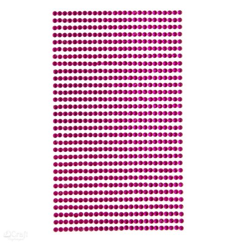 Kryształki samoprzylepne - dżety przeźroczyste fuchsia - 3mm 806szt [GRKR-042]