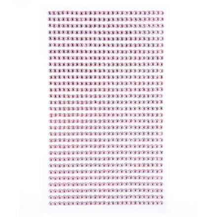 Kryształki samoprzylepne - dżety przeźroczyste light pink - 3mm 806szt [GRKR-040]