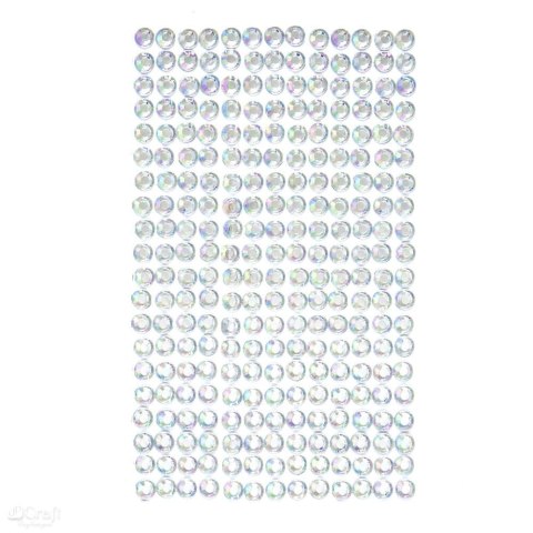 Kryształki samoprzylepne - dżety przeźroczyste opalescent - 6mm 260szt [GRKR-050]