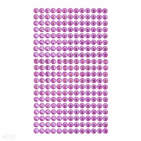 Kryształki samoprzylepne - dżety przeźroczyste pink - 6mm 260szt [GRKR-052]