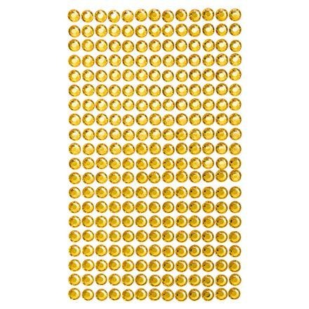 Kryształki samoprzylepne - dżety przeźroczyste yellow - 6mm 260szt [GRKR-061]