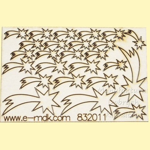 MDK T011 Scrapki gwiazdy betlejemskie - zestaw 25szt