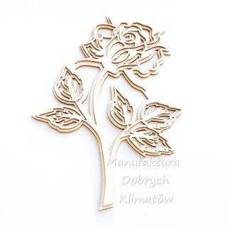 MDK T0111 Róża ażurowa 3D duża wzór 1 - 121x83mm
