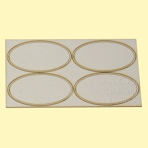 MDK T014 Owale dekoracyjne 4szt 60x31mm