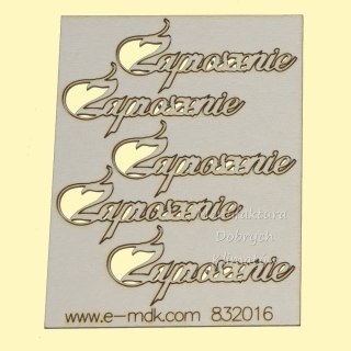 MDK T016 Napisy Zaproszenie x5szt