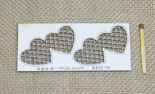 MDK T0174 Serca podwójne ażurowe ok. 50x26mm - 2szt