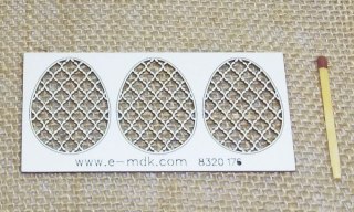 MDK T0176 Jajka ażurowe ok. 35x27mm -3szt