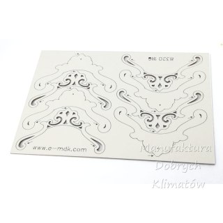 MDK T0186 Narożniki 3D ornamentowe - 37x63mm -4szt
