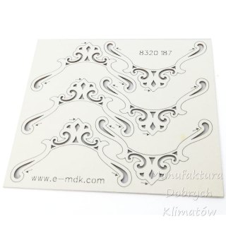MDK T0187 Narożniki ornamentowe - 35x61 mm -6szt