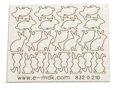 MDK T0210 Mix zajączków wielkanocnych 20mm - 23szt