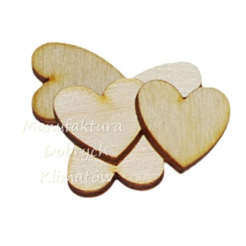 MDK004 Serduszka ze sklejki 20x20mm komplet 5 szt