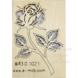 MDK01021 Różyczka sklejkowa 5-listkowa ok. 75x51mm