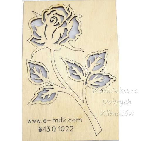 MDK01022 Różyczka sklejkowa 5-listkowa ok. 100x68mm