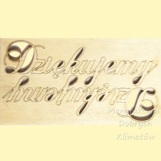MDK0442 Napis Dziękujemy kpl, 2szt 115x36mm