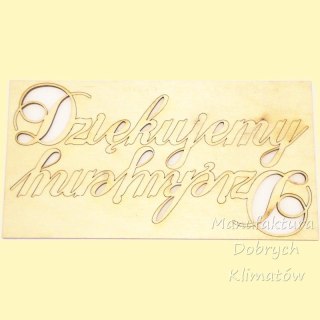 MDK0443 Napis Dziękujemy kpl, 2szt 175x53mm