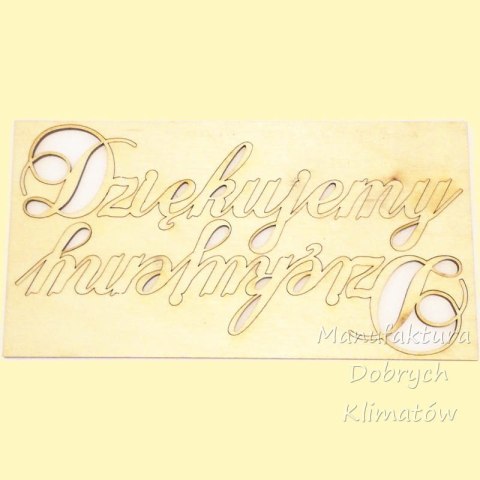 MDK0443 Napis Dziękujemy kpl, 2szt 175x53mm