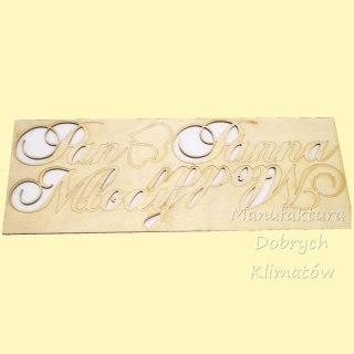 MDK0447 Napis Panna Młoda Pan Młody 750x75mm