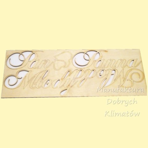 MDK0447 Napis Panna Młoda Pan Młody 750x75mm