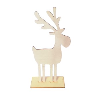 MDK0567 Renifer sklejkowy na podstawce 36cm