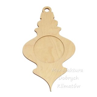 MDK0928 Bombka sklejkowa z rantem wz. 4 - 217x120/70mm