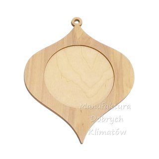 MDK0931 Bombka sklejkowa z rantem wz. 9 - 110x138/70mm
