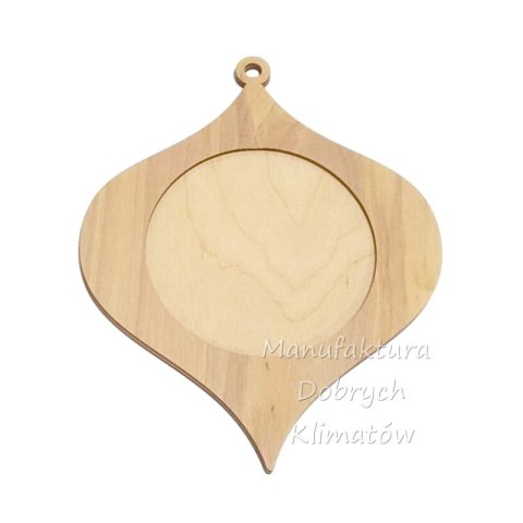 MDK0931 Bombka sklejkowa z rantem wz. 9 - 110x138/70mm