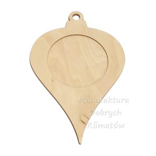 MDK0932 Bombka sklejkowa z rantem wz. 10 - 110x166/70mm
