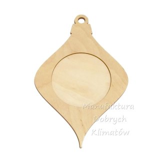 MDK0933 Bombka sklejkowa z rantem wz. 11 - 110x170/70mm